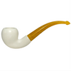 Smooth Yellow Stem Meerschaum Pipe