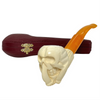 Skull in Claw Saddle Stem Meerschaum Pipe