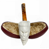 Skull with Mane Meerschaum Pipe