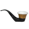 Calabash African Gourd Wood Meerschaum Pipe - Medium
