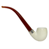 Smooth Sterling Silver Band Churchwarden Meerschaum Pipe Smooth Sterling Silver Band Churchwarden Meerschaum Pipe