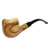 2 Rings Meerschaum Lined Olive Wood Churchwarden Pipe