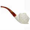 Lion Hand Carved Meerschaum Pipe