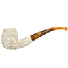 Special Embossed Floral Bent Stem Meerschaum Pipe Special Embossed Floral Bent Stem Meerschaum Pipe