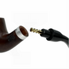 Meerschaum Lined Smooth 9mm Brown Pear Wood Pipe