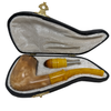 Calcined Saddle Stem Meerschaum Pipe Set