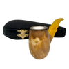 Calcined Saddle Stem Meerschaum Pipe Set