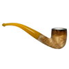 Calcined Smooth Bent Stem Meerschaum Pipe Set