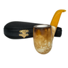 Calcined Smooth Tall Billiard Meerschaum Pipe Set