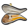 Calcined Smooth and Rusticated Meerschaum Pipe Set