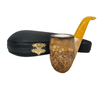 Calcined Smooth and Rusticated Meerschaum Pipe Set