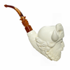 Baglan Hand-Carved Viking Signed Meerschaum Pipe