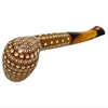 Pre-colored 3D Lattice Slightly Bent Meerschaum Pipe
