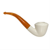Smooth Dublin Orange Stem Meerschaum Pipe