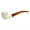 Smooth Dublin Ringed Rim Meerschaum Pipe