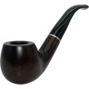 Royal Brandy Silver Ring Bent Briar Pipe