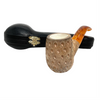 Pre-Colored Squat Oval 3D Lattice Meerschaum Pipe