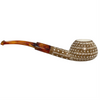 Pre-Colored Squat Oval 3D Lattice Meerschaum Pipe