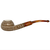 Pre-Colored Squat Oval 3D Lattice Meerschaum Pipe