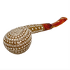 Pre-Colored Squat Oval 3D Lattice Meerschaum Pipe