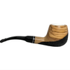 Meerschaum Lined Olive Wood Pipe - Rustic and Smooth Finish