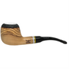 Meerschaum Lined Rustic Rim Olive Wood Pipe