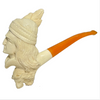 Deluxe Double-Headed Indian Lion Meerschaum Pipe