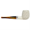Deluxe Lattice Billiard Meerschaum Pipe with Silver Band