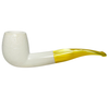 Special Rusticated Meerschaum Pipe with Yellow Stem