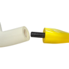 Special Rusticated Meerschaum Pipe with Yellow Stem