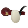 Deluxe Smooth Four Panel Army Mount Meerschaum Pipe