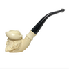 Bearded Cavalier Portrait Knurl Meerschaum Pipe