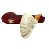 Signed Cevher Napoleon Portrait Knurl Meerschaum Pipe