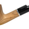 Smooth 9mm Italian Olive Wood Silver Ring Pipe