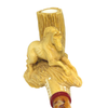 Pre-colored Horse Standing on Shank Meerschaum Pipe