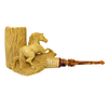 Pre-colored Horse Standing on Shank Meerschaum Pipe