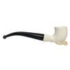 Small Smooth Meerschaum Pipe with Relief Carving