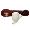 Small Smooth Meerschaum Pipe with Relief Carving