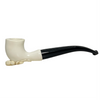 Small Smooth Meerschaum Pipe with Relief Carving