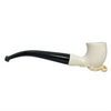 Small Smooth Meerschaum Pipe with Relief Carving