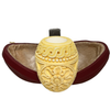 Embossed Floral Dark Stem Meerschaum Pipe