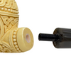 Embossed Floral Dark Stem Meerschaum Pipe