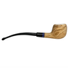 9mm Meerschaum-Lined Olive Wood Rustic Smooth Churchwarden Pipe