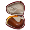 Antiqued Calabash Meerschaum Pipe with Sterling Silver Mount