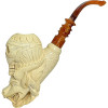 Baglan Double-Headed Skull and Dragon Meerschaum Pipe