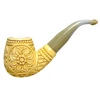 Embossed Floral Billiard Meerschaum Pipe