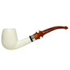 Smooth Classic Meerschaum Pipe with Sterling Silver Band