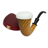 Large Calabash Meerschaum Pipe with Rusticated Top