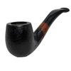 Small Rusticated Italian Briar Pipe with Bent Stem