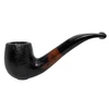 Small Rusticated Italian Briar Pipe with Bent Stem
